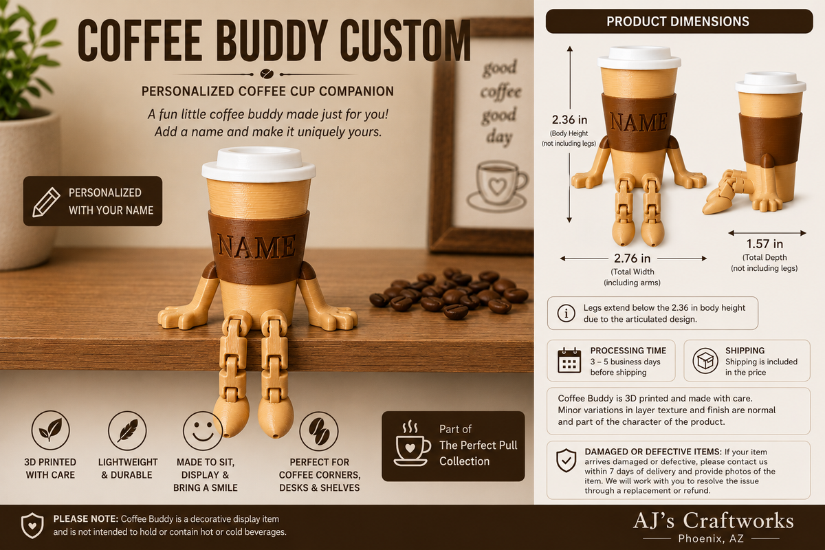 Coffee Buddy Custom – Personalized Coffee Cup Companion