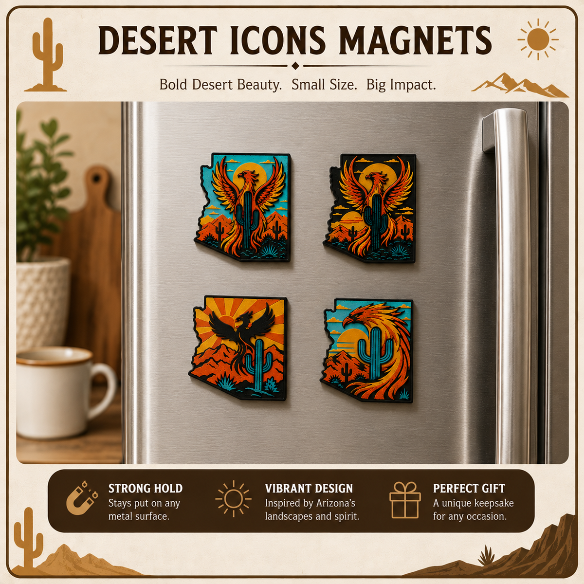 Desert Icons Magnets — Set of 4