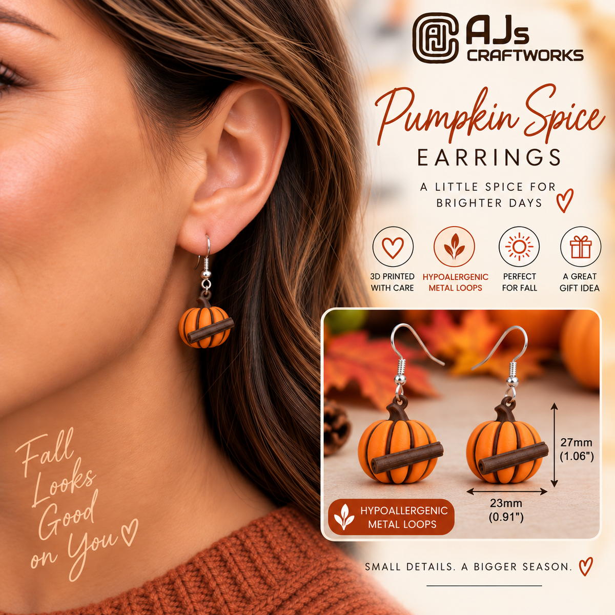 Pumpkin Spice Earrings