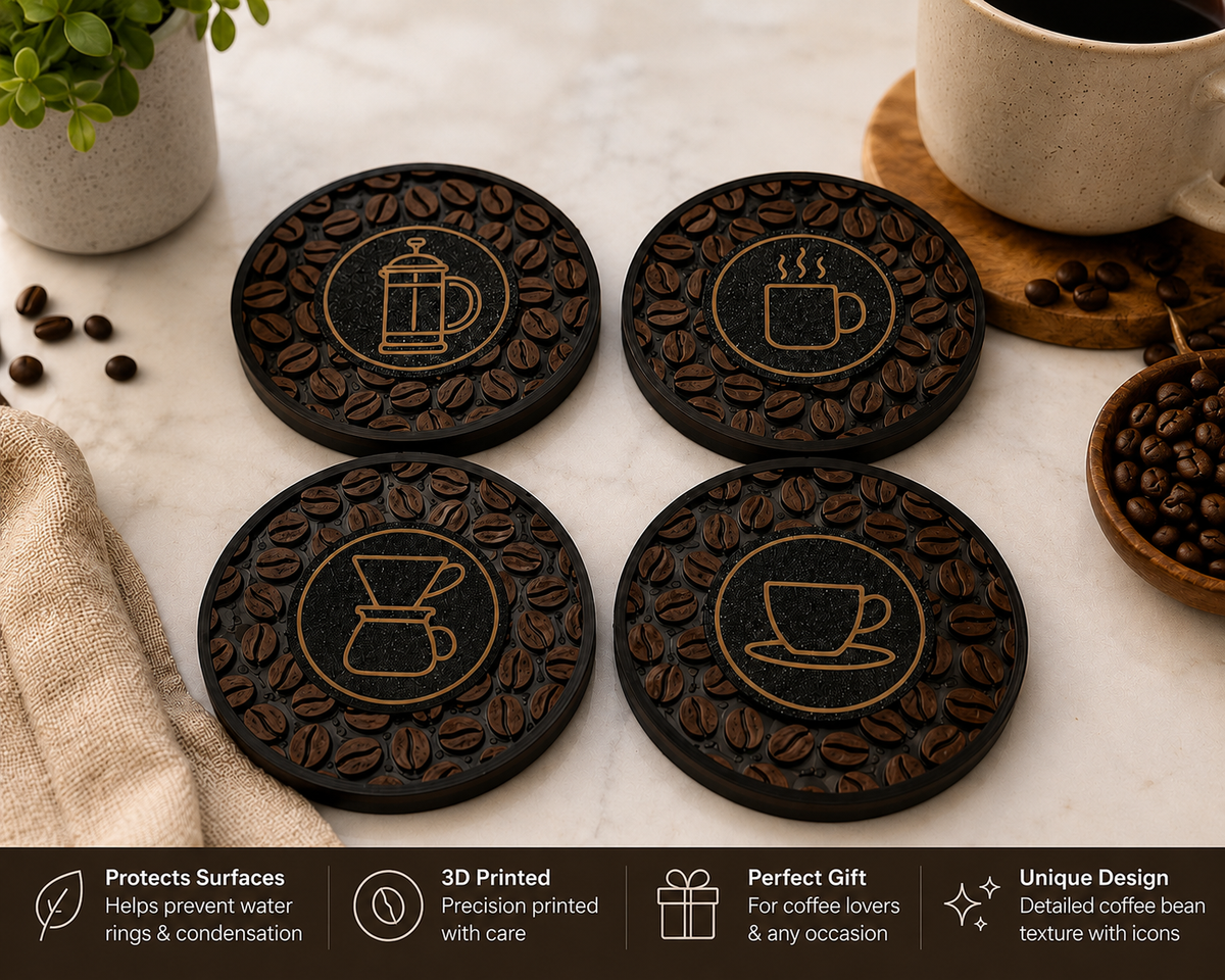 Signature Brew Coasters — Set of 4